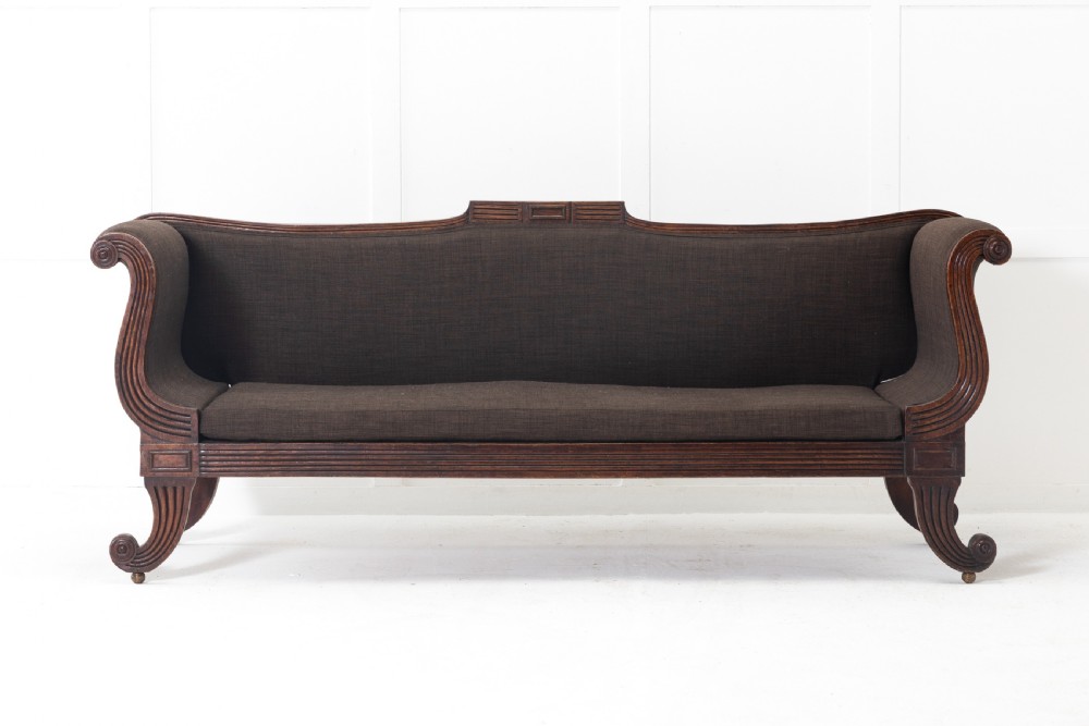 Small 19th Century Scottish Faux Rosewood Sofa