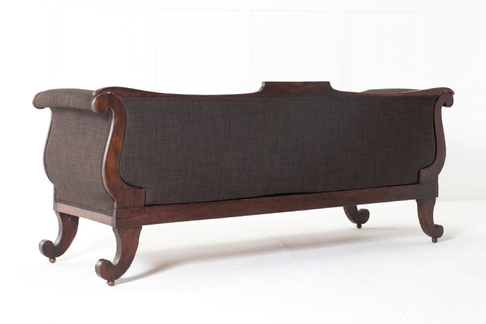 Small 19th Century Scottish Faux Rosewood Sofa View VI