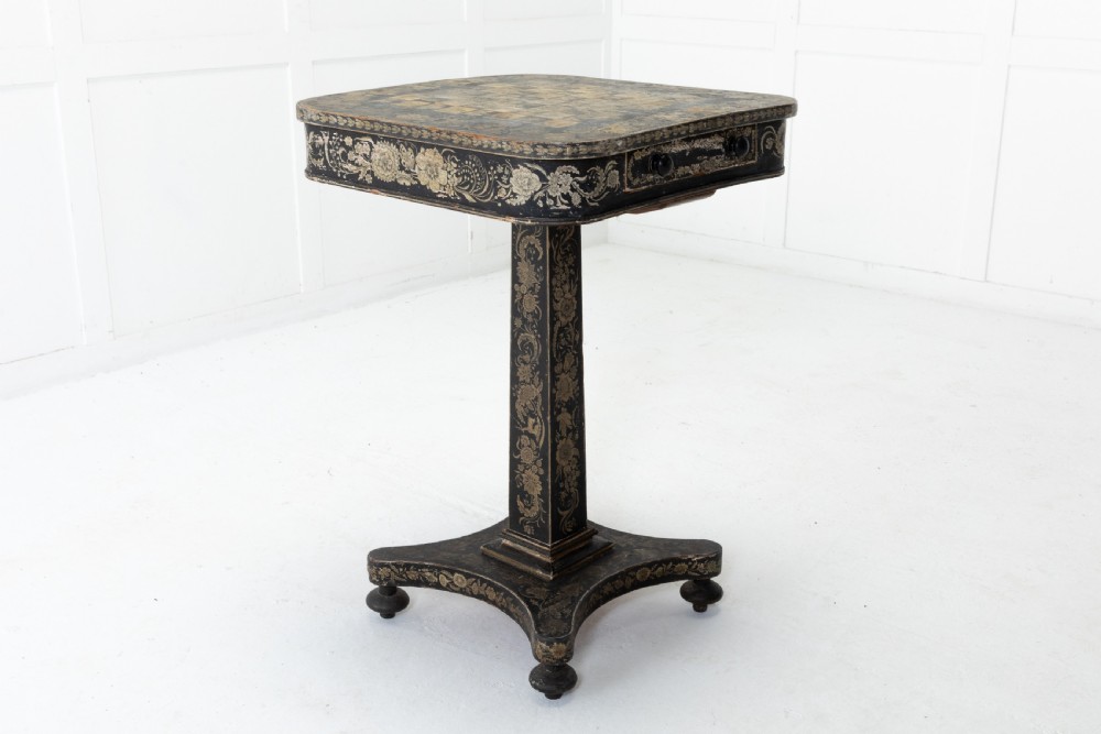 19th Century Regency Penwork Occasional Table