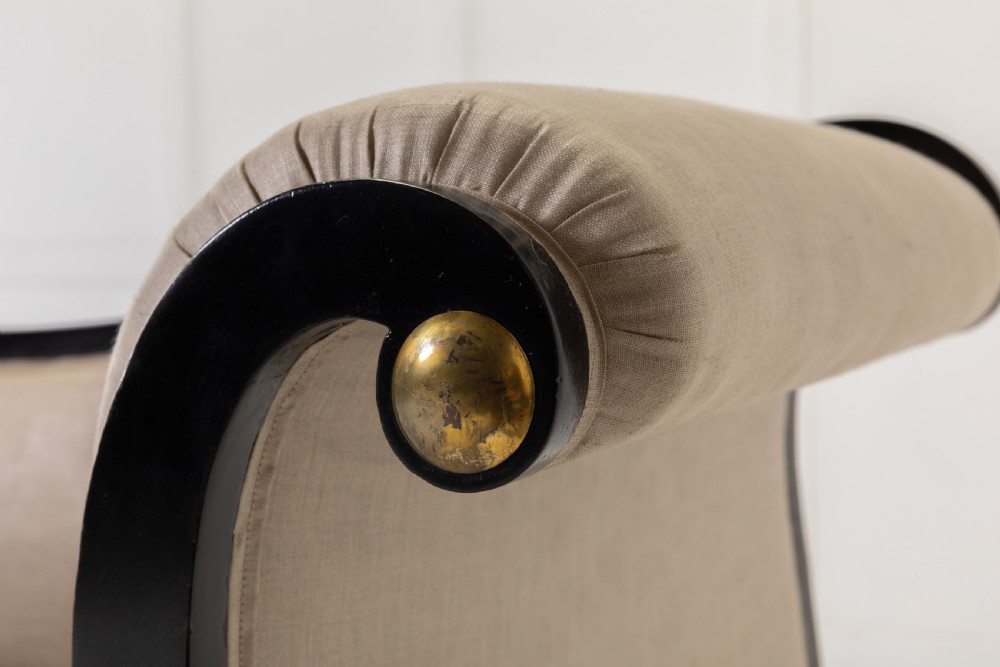 19th Century Ebonised Chaise Longue View VII