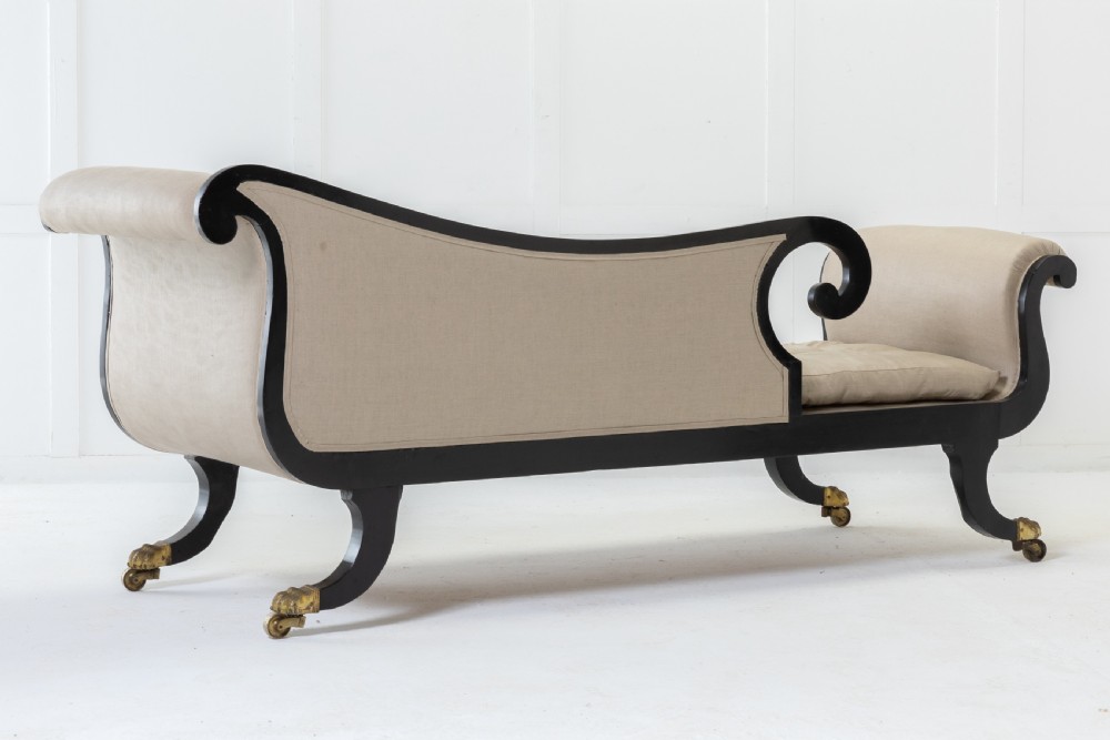 19th Century Ebonised Chaise Longue View VIII