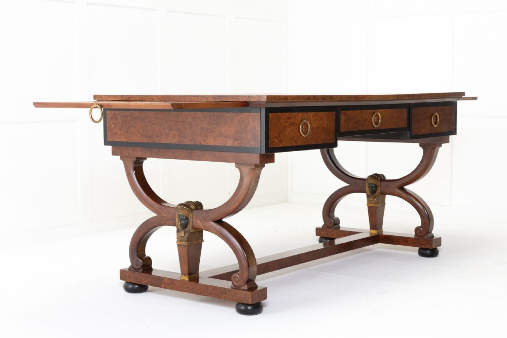 19th Century Walnut and Mahogany Bureau Plat by Mercier Frères View III