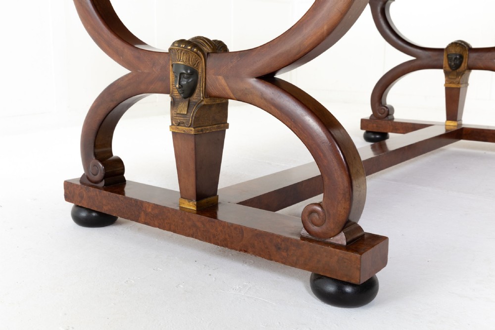 19th Century Walnut and Mahogany Bureau Plat by Mercier Frères View IV
