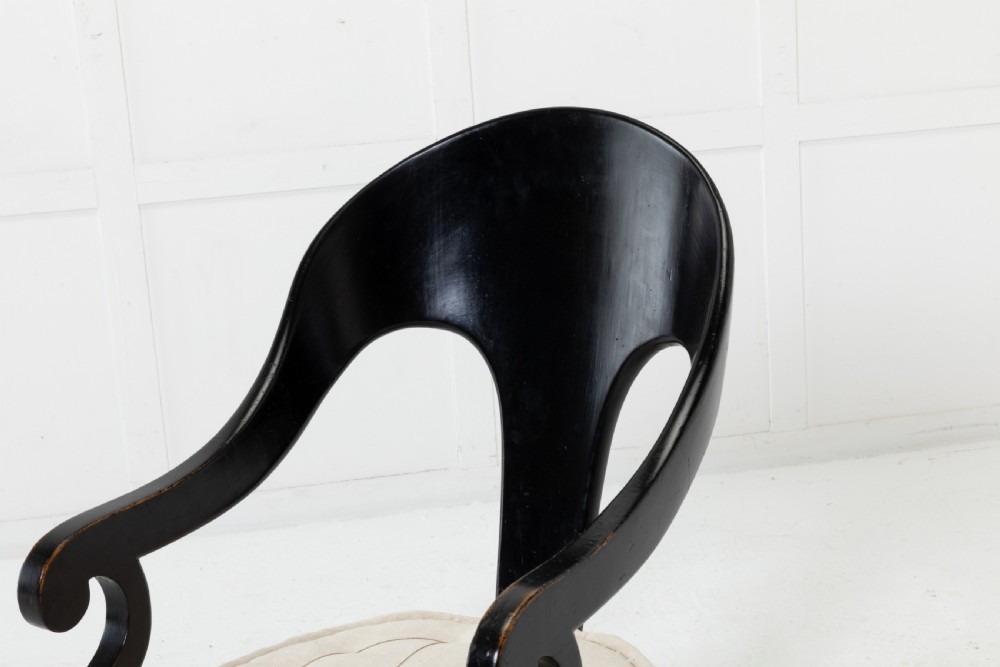 19th Century Regency Ebonised Armchair View V