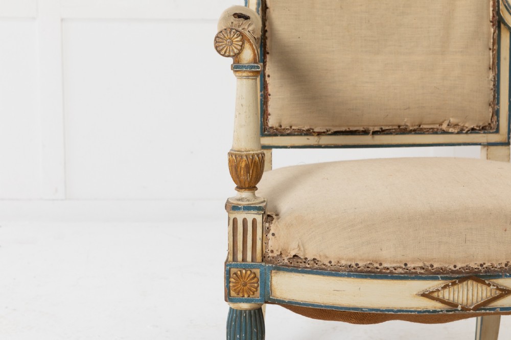 Pair of Small French Painted Chairs View VI