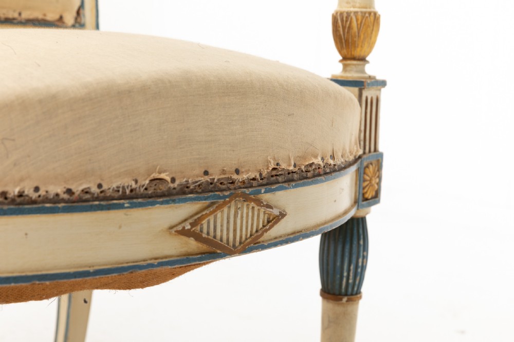 Pair of Small French Painted Chairs View VIII
