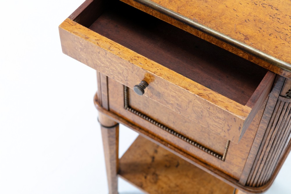 19th Century Burr Wood Bedside Cupboard View IV