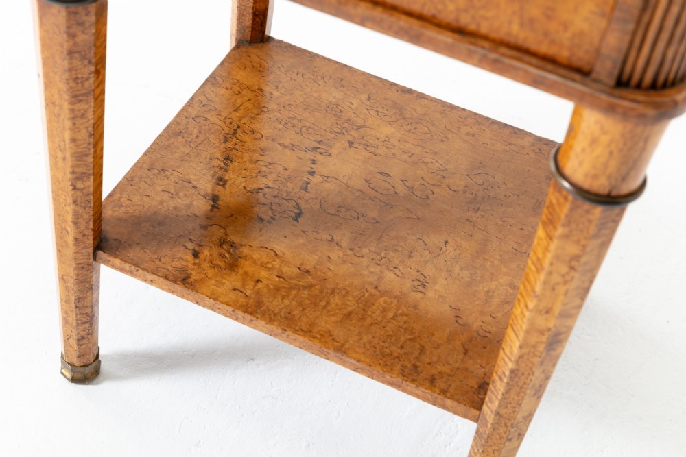 19th Century Burr Wood Bedside Cupboard View VII