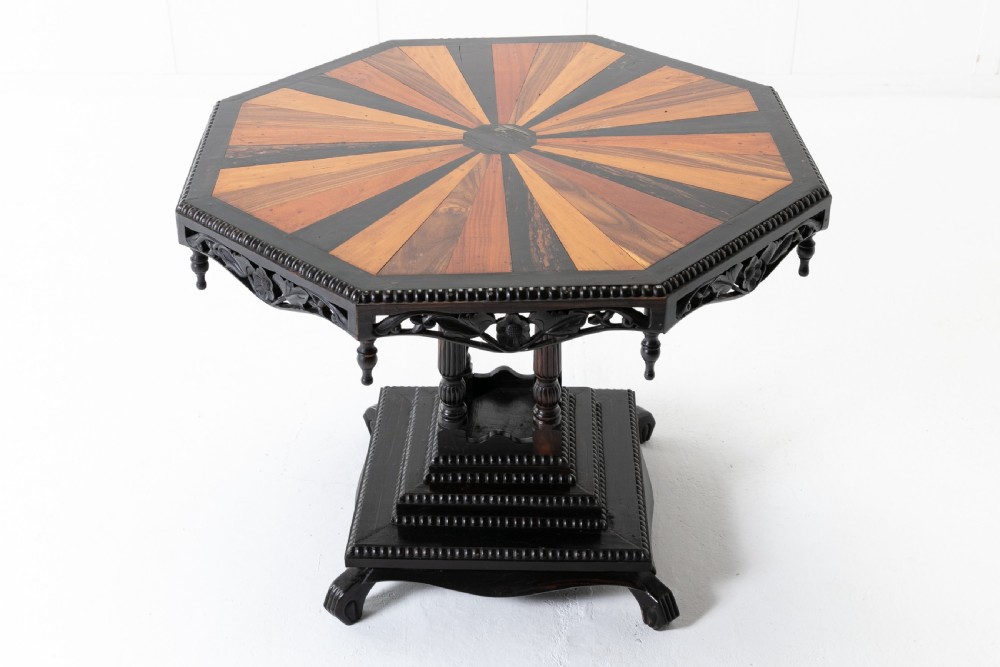 Anglo Indian Specimen Wood Table Circa 1900