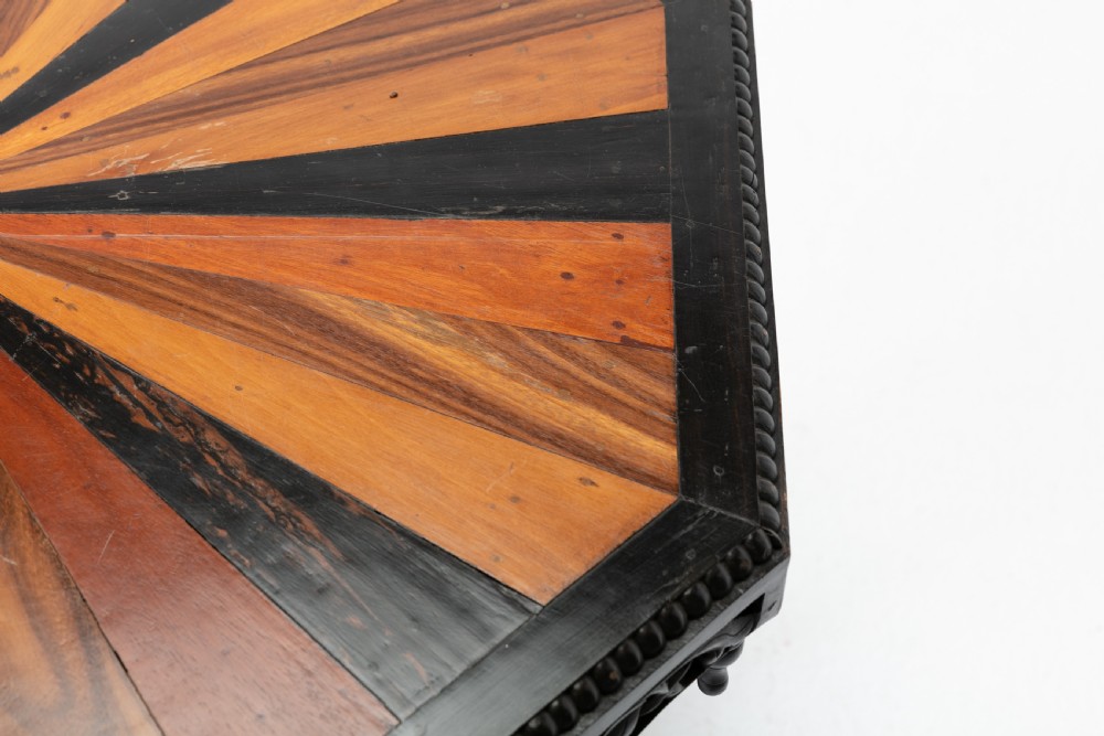 Anglo Indian Specimen Wood Table Circa 1900 View III