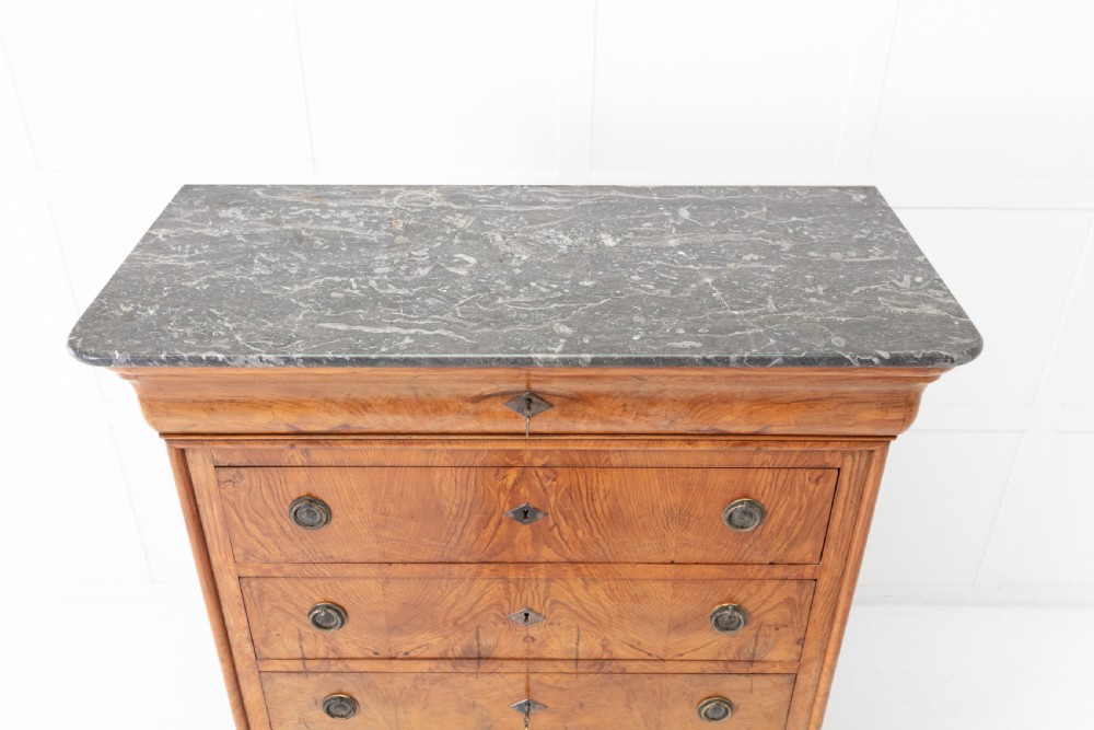 19th Century French Ash Semainier with Secre´taire Drawer View V