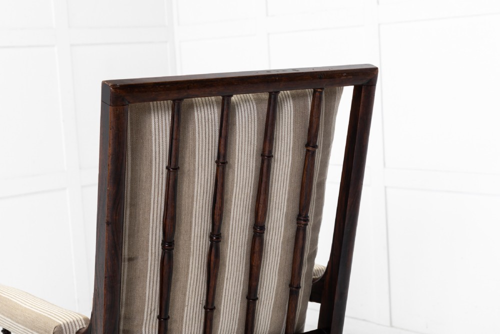 Pair of Large 19th Century English Simulated Rosewood Armchairs View V