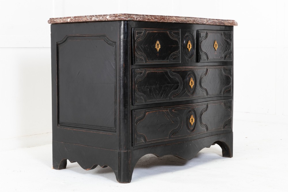 18th Century French Ebonised Commode with Marble Top View II