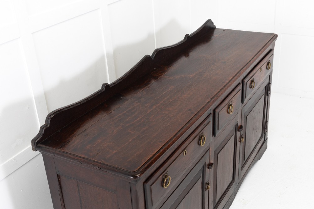18th Century English George III Oak Dresser Base View II