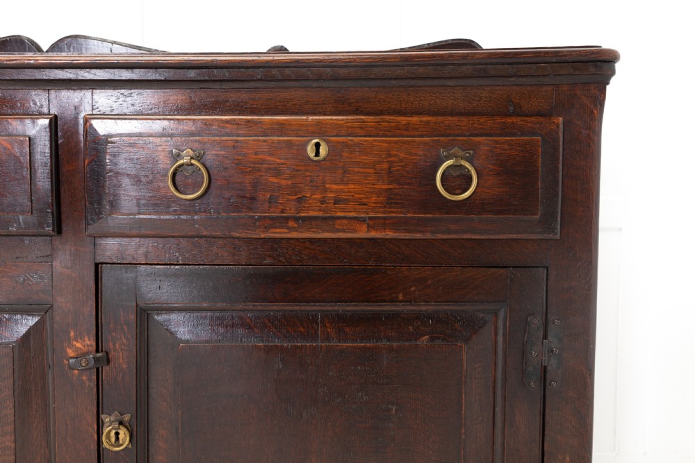 18th Century English George III Oak Dresser Base View III