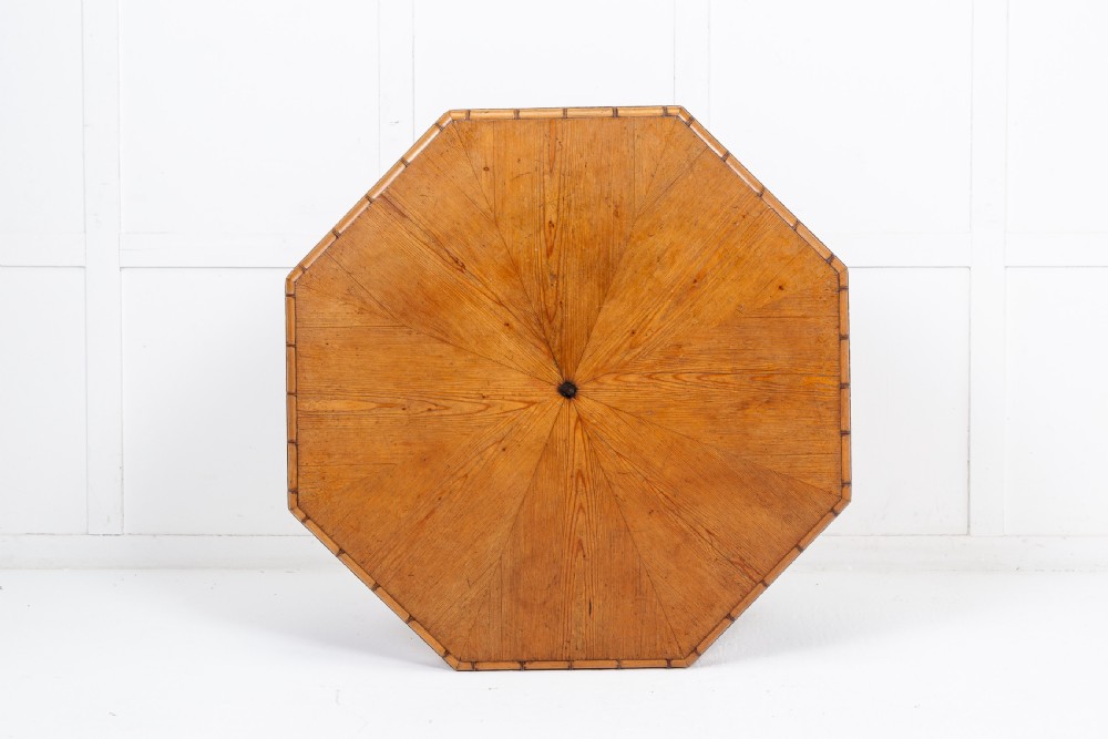 19th Century French Cherrywood and Pine Octagonal Centre Table View VIII