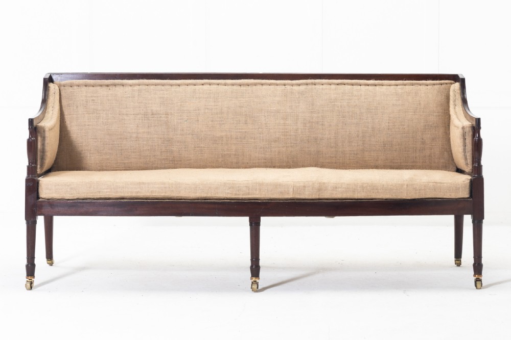 19th Century English Regency Mahogany Sofa View II