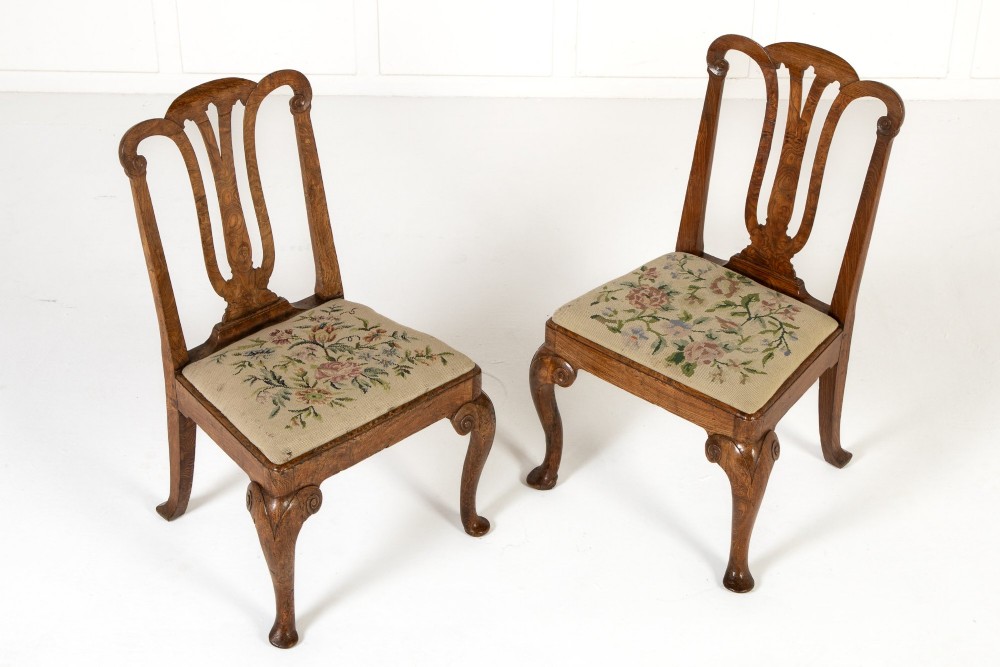 Pair of 18th Century Ash Side Chairs