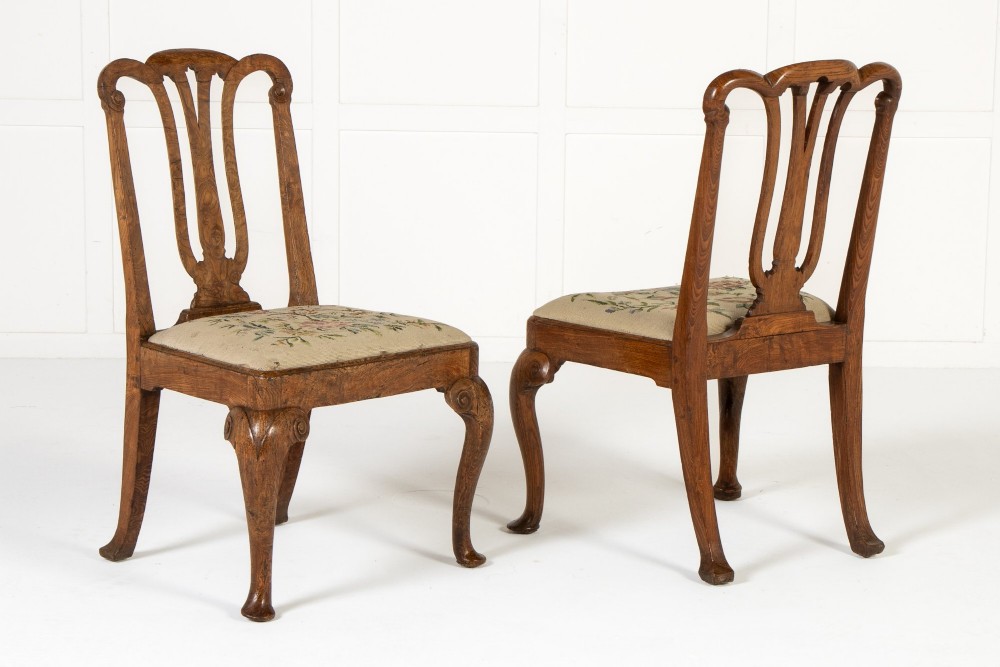 Pair of 18th Century Ash Side Chairs View VIII