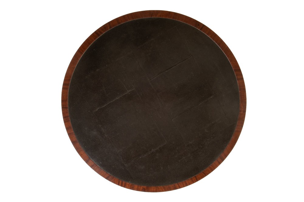 19th Century English Regency Mahogany Drum Table View IV