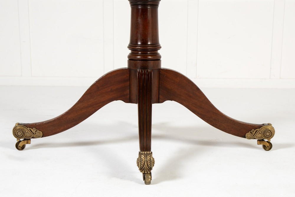 19th Century English Regency Mahogany Drum Table View X