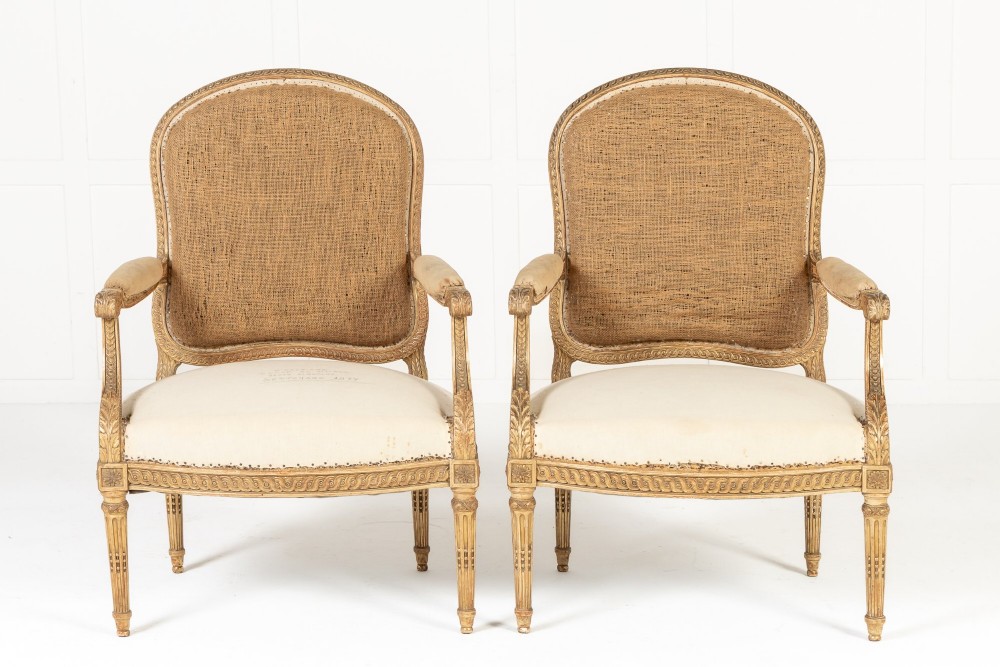 Set of Four 19th Century French Giltwood Armchairs View III