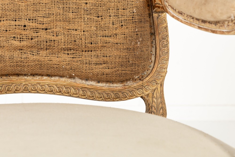 Set of Four 19th Century French Giltwood Armchairs View V