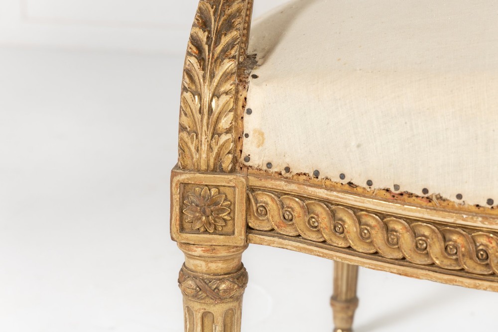 Set of Four 19th Century French Giltwood Armchairs View VI