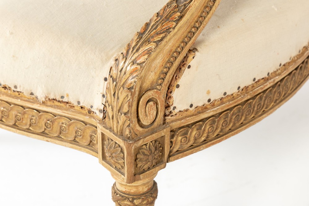 Set of Four 19th Century French Giltwood Armchairs View VII