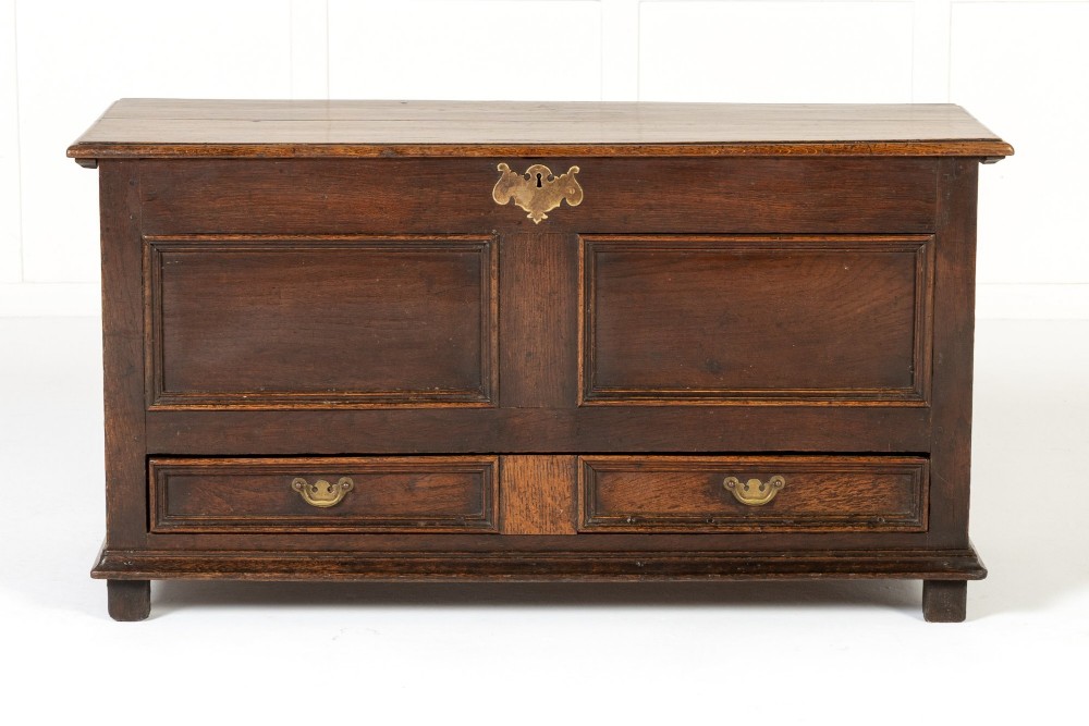 18th Century English Oak Mule Chest