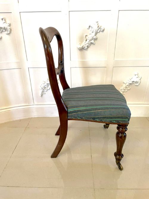 QUALITY ANTIQUE VICTORIAN MAHOGANY SET OF FOUR DINING CHAIRS - ADDITIONAL PHOTO 1