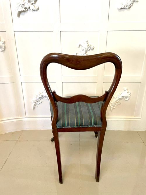 QUALITY ANTIQUE VICTORIAN MAHOGANY SET OF FOUR DINING CHAIRS - ADDITIONAL PHOTO 2