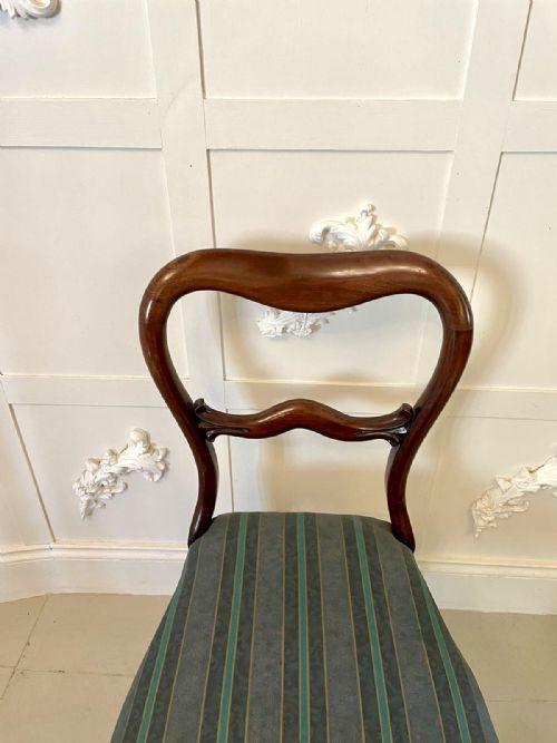 QUALITY ANTIQUE VICTORIAN MAHOGANY SET OF FOUR DINING CHAIRS - ADDITIONAL PHOTO 3