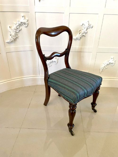 QUALITY ANTIQUE VICTORIAN MAHOGANY SET OF FOUR DINING CHAIRS - ADDITIONAL PHOTO 6