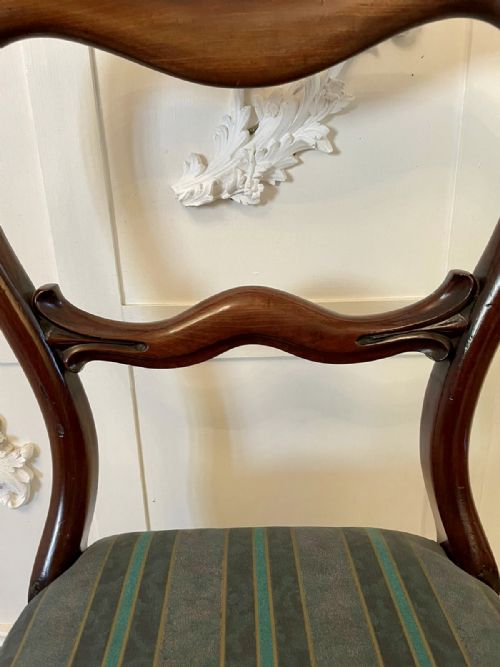 QUALITY ANTIQUE VICTORIAN MAHOGANY SET OF FOUR DINING CHAIRS - ADDITIONAL PHOTO 8
