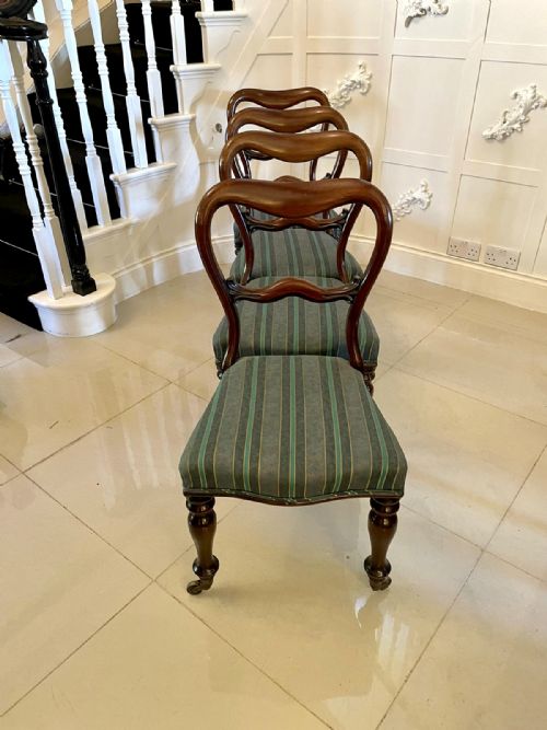 QUALITY ANTIQUE VICTORIAN MAHOGANY SET OF FOUR DINING CHAIRS - ADDITIONAL PHOTO 10