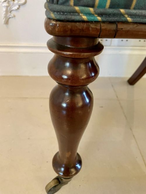 QUALITY ANTIQUE VICTORIAN MAHOGANY SET OF FOUR DINING CHAIRS - ADDITIONAL PHOTO 11
