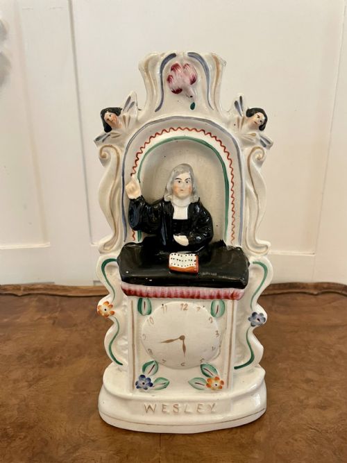 Antique Victorian Staffordshire Figure of John Wesley
