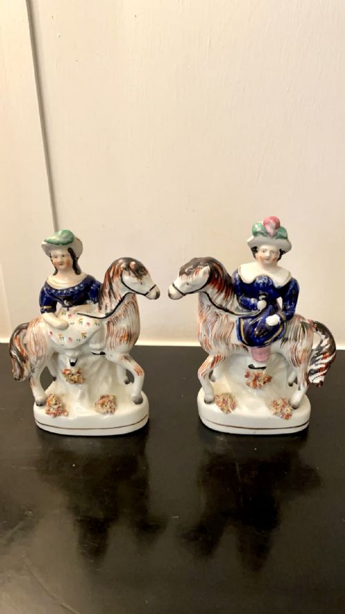 Pair of Antique Victorian Staffordshire Figures