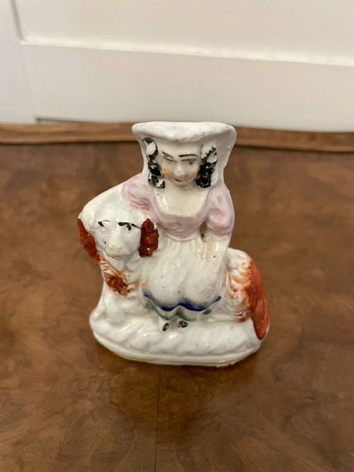 COLLECTION OF 6 UNUSUAL ANTIQUE VICTORIAN STAFFORDSHIRE DOGS - ADDITIONAL PHOTO 1