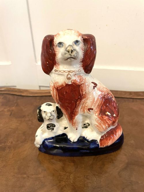 COLLECTION OF 6 UNUSUAL ANTIQUE VICTORIAN STAFFORDSHIRE DOGS - ADDITIONAL PHOTO 16
