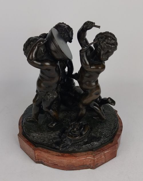 ANTIQUE BRONZE CHERUB GROUP - ADDITIONAL PHOTO 7