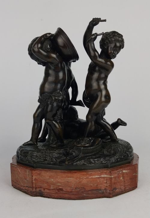 ANTIQUE BRONZE CHERUB GROUP - ADDITIONAL PHOTO 11
