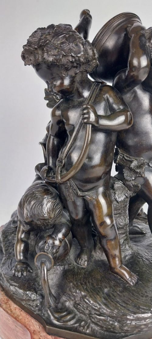 ANTIQUE BRONZE CHERUB GROUP - ADDITIONAL PHOTO 8