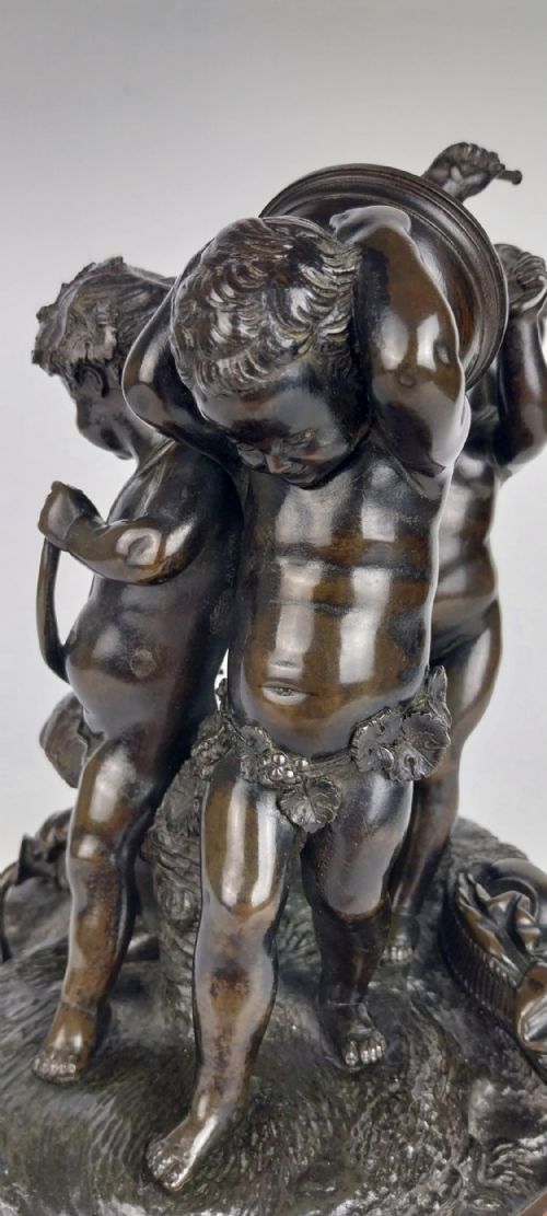 ANTIQUE BRONZE CHERUB GROUP - ADDITIONAL PHOTO 9
