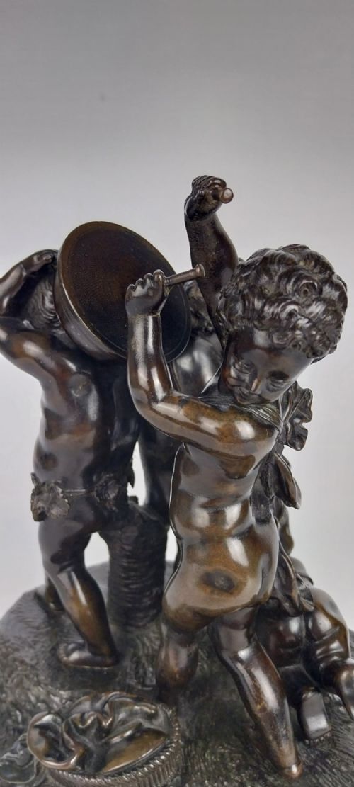 ANTIQUE BRONZE CHERUB GROUP - ADDITIONAL PHOTO 10
