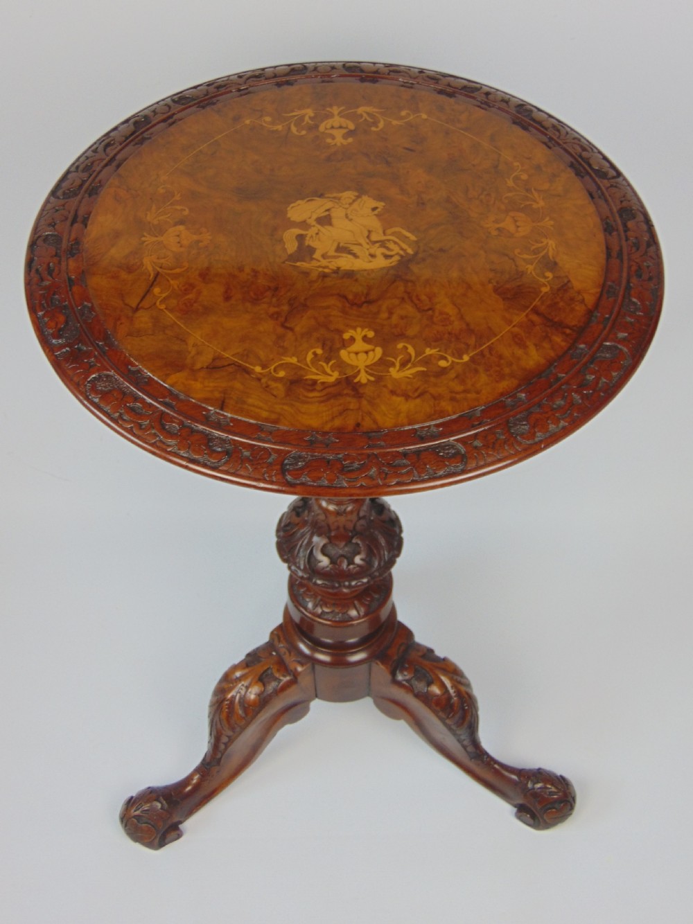a burr walnut occasional table  View II