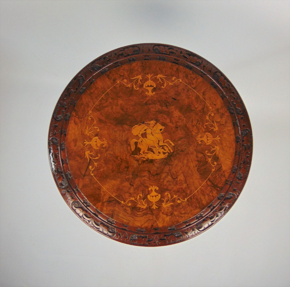 a burr walnut occasional table  View III