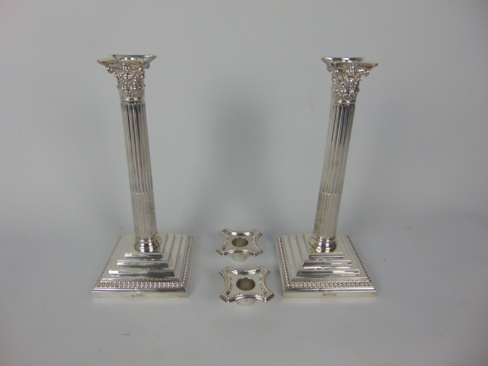 A fine pair of silver candlesticks  View IV