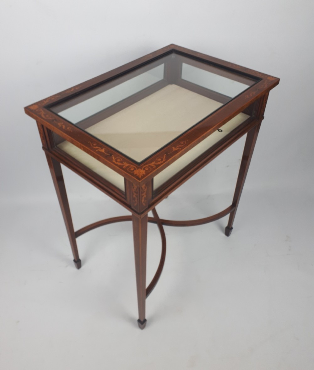 A Mahogany Bijouterie Antique Display Table  View V